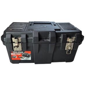 Black & Decker 19 Inch All Purpose Toolbox Metal Latches Black Plastic 17185157
